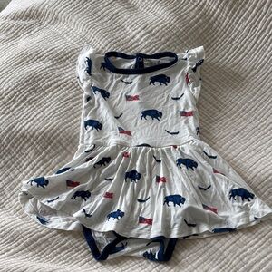 Kyte BABY Blue and White Buffalo Print Diaper Cover